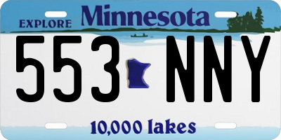 MN license plate 553NNY