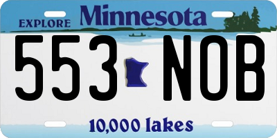 MN license plate 553NOB