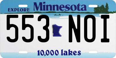 MN license plate 553NOI