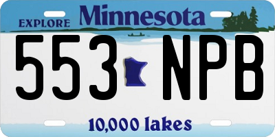 MN license plate 553NPB