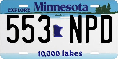 MN license plate 553NPD