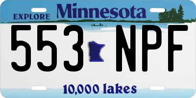 MN license plate 553NPF