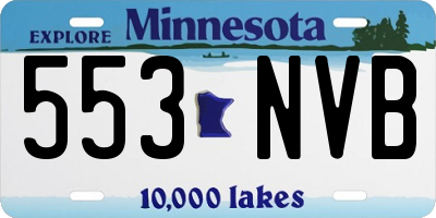 MN license plate 553NVB