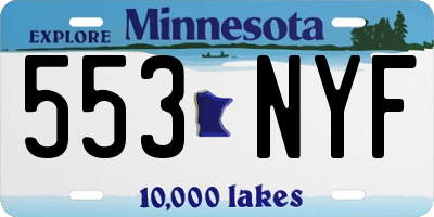 MN license plate 553NYF