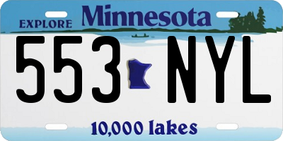 MN license plate 553NYL
