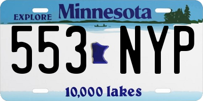 MN license plate 553NYP