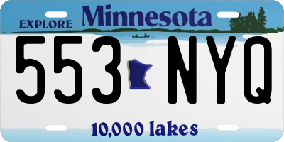 MN license plate 553NYQ