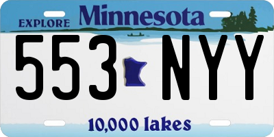 MN license plate 553NYY