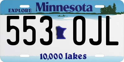 MN license plate 553OJL