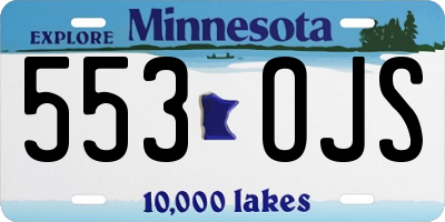 MN license plate 553OJS