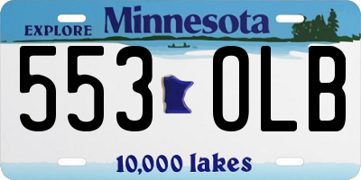 MN license plate 553OLB