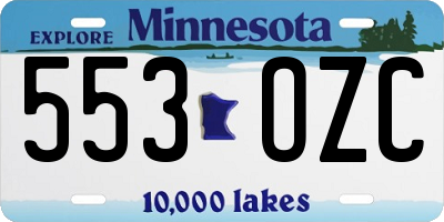 MN license plate 553OZC