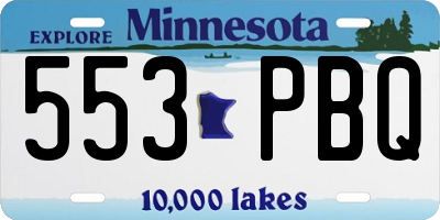 MN license plate 553PBQ