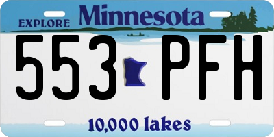 MN license plate 553PFH