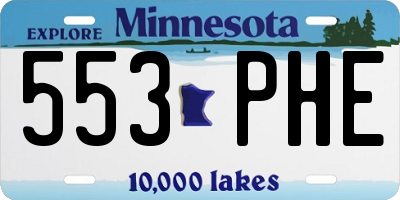 MN license plate 553PHE