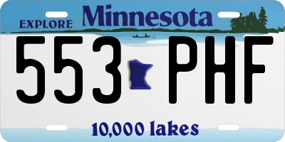 MN license plate 553PHF