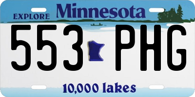 MN license plate 553PHG