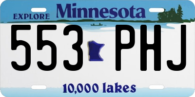 MN license plate 553PHJ
