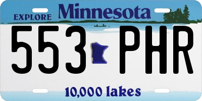 MN license plate 553PHR