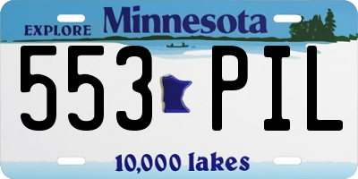 MN license plate 553PIL