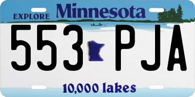 MN license plate 553PJA
