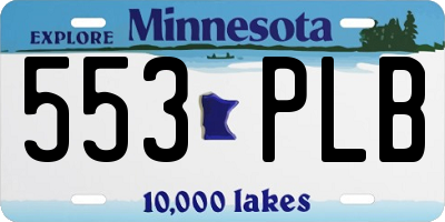 MN license plate 553PLB