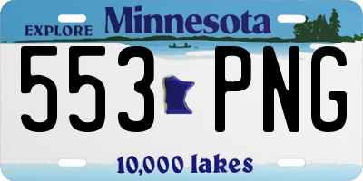 MN license plate 553PNG