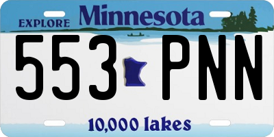 MN license plate 553PNN