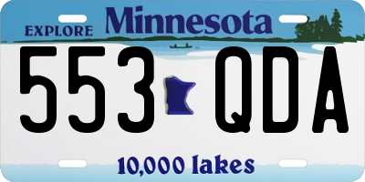 MN license plate 553QDA
