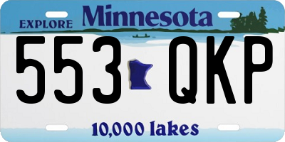 MN license plate 553QKP