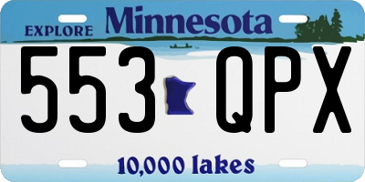 MN license plate 553QPX