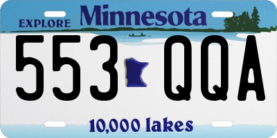MN license plate 553QQA