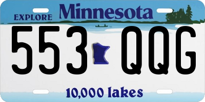 MN license plate 553QQG