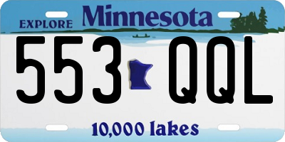 MN license plate 553QQL