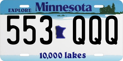 MN license plate 553QQQ