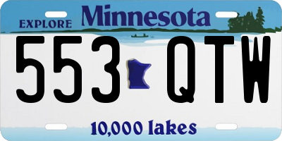 MN license plate 553QTW
