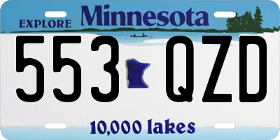 MN license plate 553QZD
