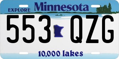 MN license plate 553QZG