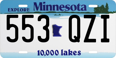 MN license plate 553QZI