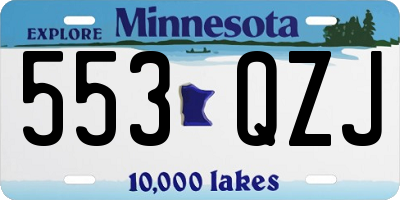 MN license plate 553QZJ