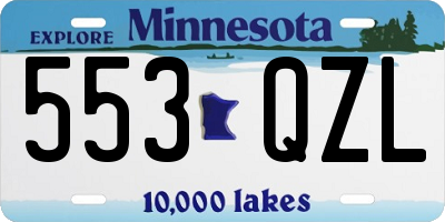 MN license plate 553QZL