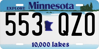 MN license plate 553QZO