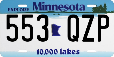 MN license plate 553QZP