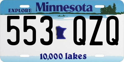 MN license plate 553QZQ