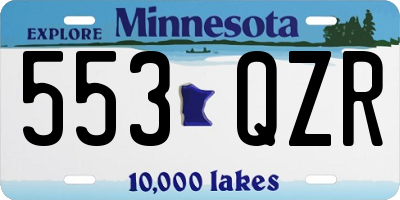 MN license plate 553QZR