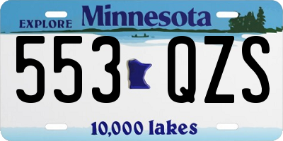 MN license plate 553QZS