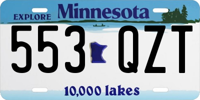 MN license plate 553QZT