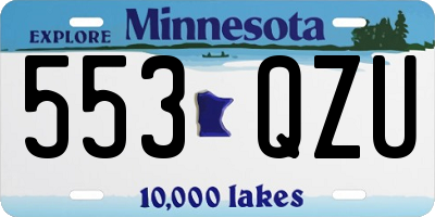 MN license plate 553QZU
