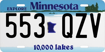 MN license plate 553QZV