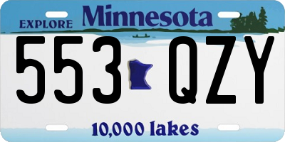 MN license plate 553QZY
